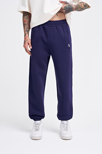 Machinist Men's Basic Jogger Relaxed Navy Blue Sweatpants