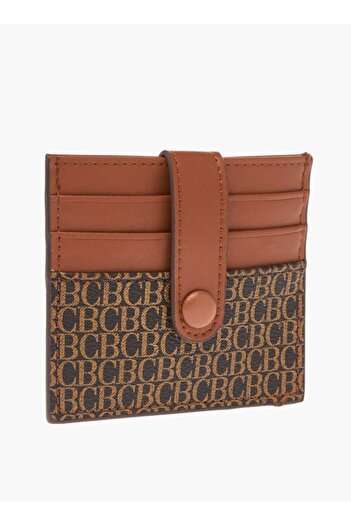 Celeste Monogram Print Wallet with Flap Closure - W 2.5 x H 8.5 x D 15 cm