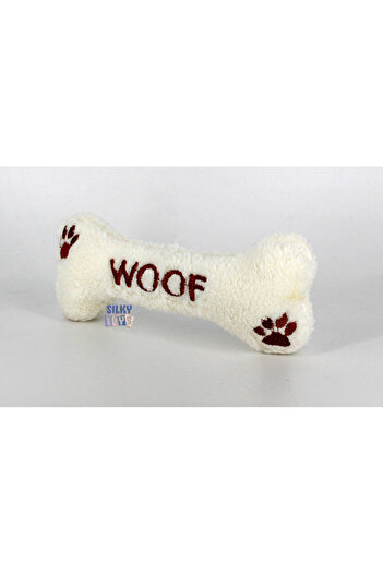 Silky Toys - Plush Toy for Dogs - Woof Bone / 16cm / White