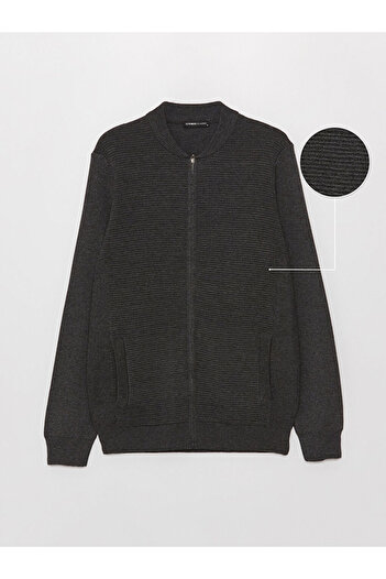 LC Waikiki Standard Mold College Collar Men's Knitwear Cardigan