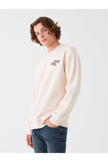 LC Waikiki Ανδρικό φούτερ - Crew Neck, Μακρυμάνικο, εμπριμέ
