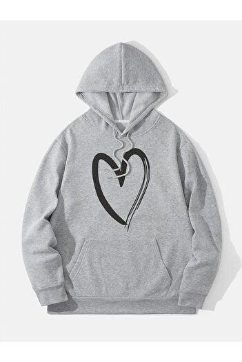 New Shine Beyaz Unisex Basic Kapüşonlu Світшот