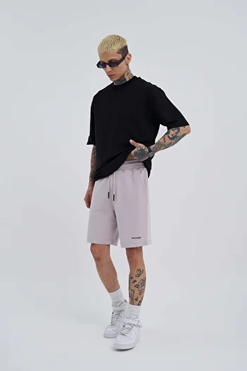 Machinist Unisex Relaxed Basic Shorts Light Gray