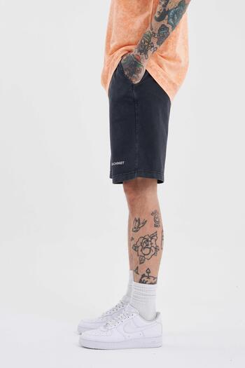 Machinist Ανδρικό πολυτελές Basic Washed Relaxed Anthracite σορτς