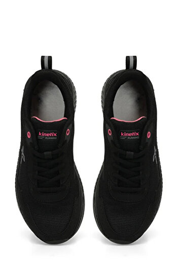 Kinetix NANCY TX W 4FX Γυναικείο αθλητικό παπούτσι με ελαφριά σόλα με κορδόνια ΜΑΥΡΟ ΦΟΥΣΙΑ