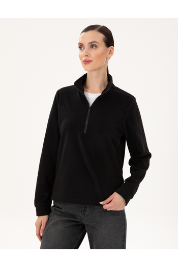 Pierre Cardin Black Oversize Fleece Sweatshirt 50300846 -Vr046