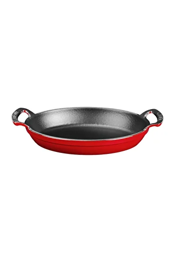 Lava Cast Iron Oval Pan Cast Iron Solid Double Handle Size 27X20Cm