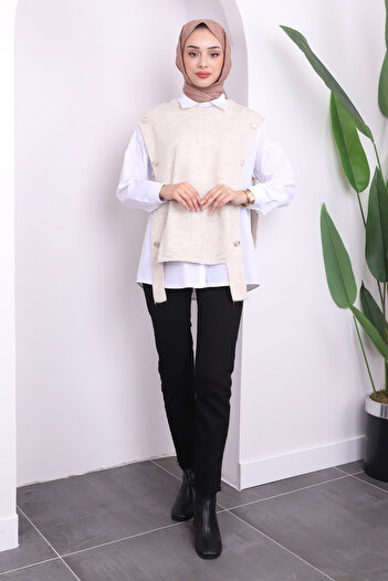 İmajButik Stone Sweater Shirt Double Combination Set