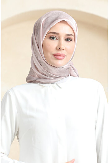 sefamerve 19095-39 Model Light Salmon Crystal Scarf