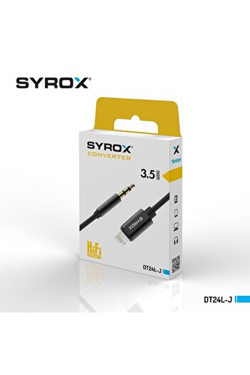 Syrox محول سماعة أذن Lightning to Jack 3.5 ملم متوافق مع جميع هواتف iPhone