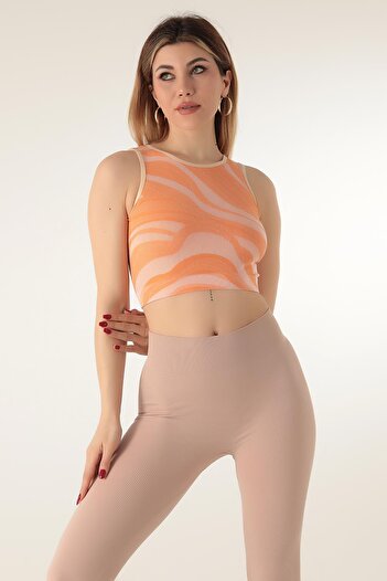 Miorre Ribbed Patterned Bustier - Unassisted