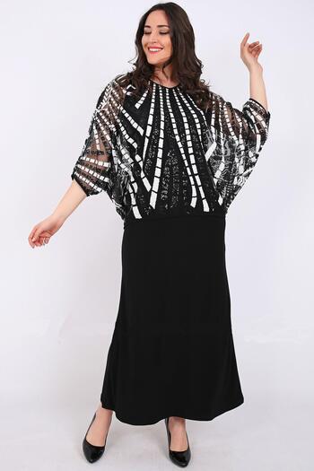 Ladies First Plus Size 2780 Black Blouse Dress Double Suit