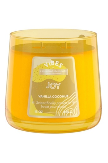 Candle-Lite Essential Elements Vanilla Coconut Scented Jar Candle 15oz
