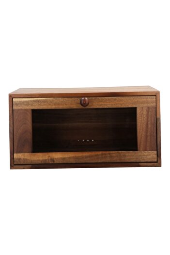 Bien Servi Elegant Design Rectangular Acacia Bread Bin BS01038A