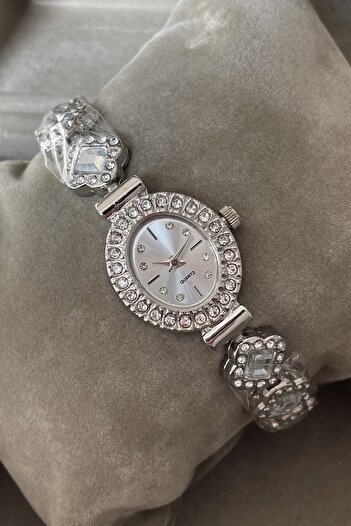 Leerybee Minimal Vintage Women's Watch with Stones Nl-187
