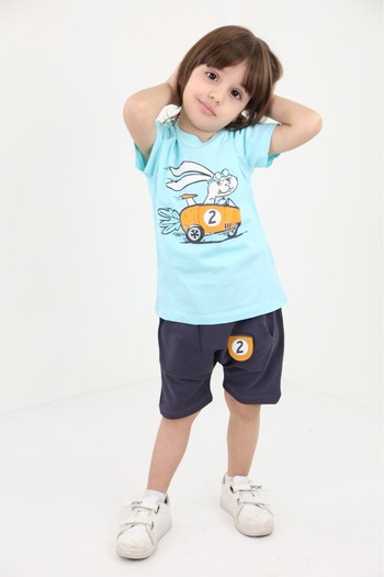 Toontoy Baby Boy Printed Shorts Set