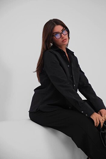 Secret Passion Lingerie Cămașă oversize pentru femei sezon nou - mânecă lungă, guler cămașă, căptușită 24W18005