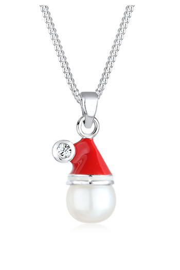 ELLI Necklace Christmas Hat crystals 925 Sterling Silver