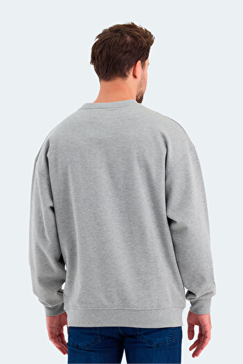 Slazenger Vadik Oversize Men's Gray Sweatshirt