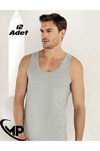 Modaley Giyim Pack of 12 Men's Colorful Undershirt 100% Cotton