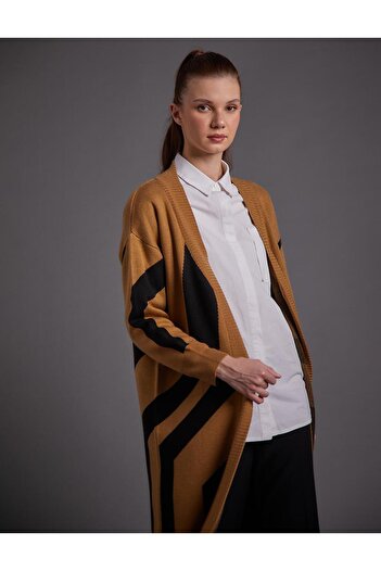 Kayra Patterned Long Cardigan