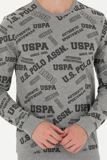 U.S. Polo Assn. Men's Gray Melange Sweatshirt