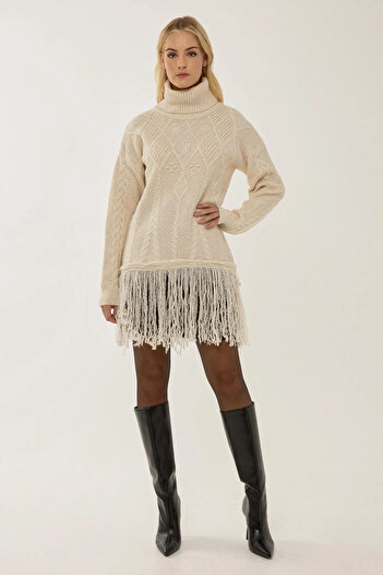 Hiccup Tasseled Turtleneck Sweater