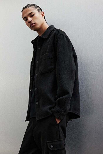 H&M Regular Fit Felted overshirt