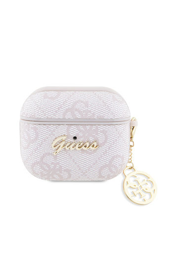 Guess AirPods 3Rd Generation Case Guess - Licensed 4g Pattern Pu Leather Pink Charms