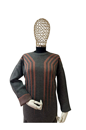 DAGBUTIK Crew Neck Short Slit Front Knitwear Tunik