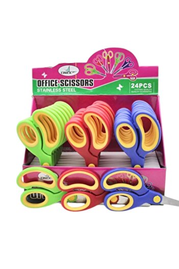 Linea School Scissors (Green-Yellow)