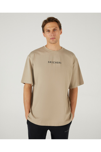 SKECHERS M Graphic Tee Heavy Weight Oversize T-Shirt Men's Gray Tshirt S242134-013