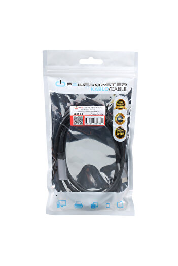 Powermaster PM-24326 Type-C Erkek-Dişi 1.5 Metre Kablo