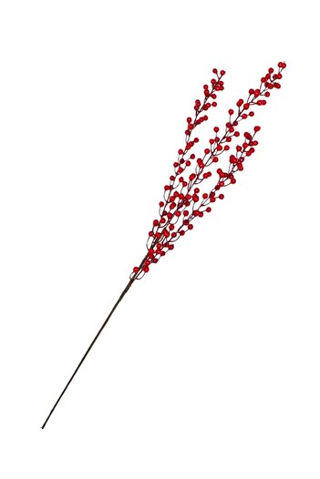 Astaş New Year's Decoration Red Berry Cocked Fancy Decorative Branch 85 cm