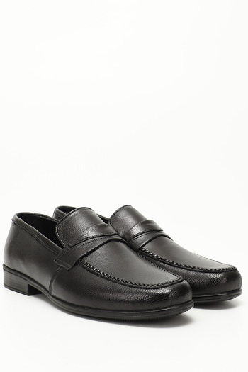 GÖNDERİ(R) BLACK Gön Genuine Leather Round Toe Casual Men's Shoes 01836