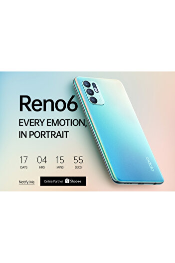 OPPO Reno 6 128 GB / 8 GB Ram  Mavi Yenilenmiş ÜRÜN (Sıfır Gibi)