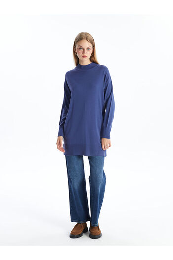 LC Waikiki Lw - Women's Half Turtleneck Plain Knitwear Tunic