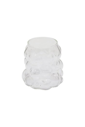 Go İthalat Beaded - Choked Glass Cup 340ml Coffee - Presentation - Soft Drink (4881)
