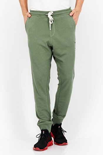 O'Neill Men Drawstring Brand Logo Stretchable Sweatpants, Green