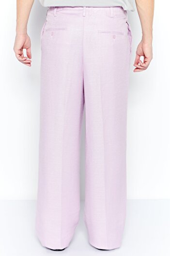 Asos Design Men Regular Wide Leg Metallic Dress Pants, Lilac