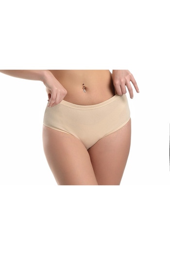 Şenay Thick Edge Panties 3 Pack 100% Cotton Quality Goods Beige Color (W1001)