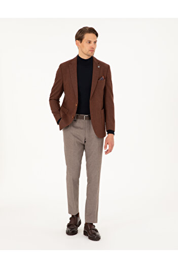Pierre Cardin Kiremit Yün Karışımlı Ex. Slim Fit Ceket 50291930-VR031
