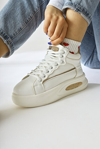 Limoya Lourin Ecru, ανοιχτό μπεζ δερμάτινο σχέδιο Cool Sole Lace Up Sports Γυναικείες Μπότες, Γυναικείο μποτάκι