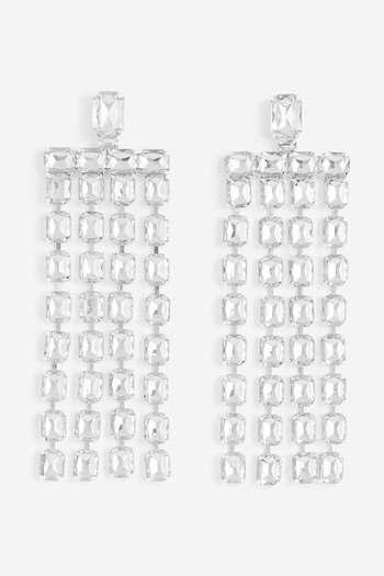 H&M Long rhinestone earrings