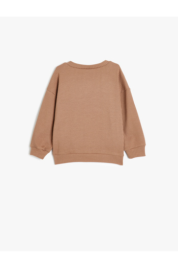 Koton Základní mikina Crew Neck s dlouhým rukávem Crew Neck