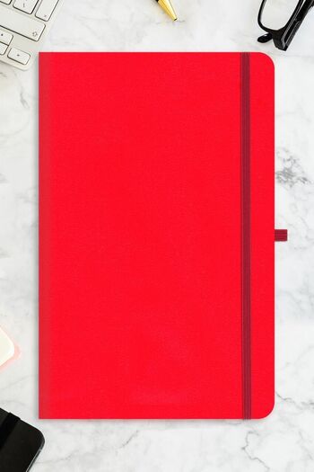 Le Color Caiet clasic nedatat Rec Note 13x21 Roșu cu linii