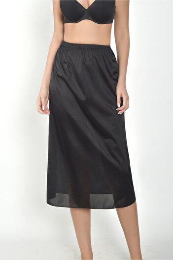 Şenay Black Jersey Skirt and Lining Underskirt 1-Pack - Quality Goods (W4006)