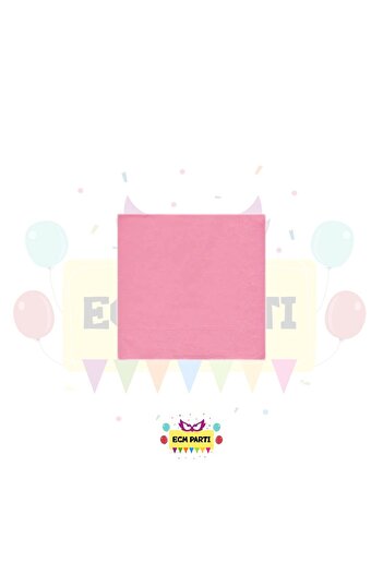 ECM PARTI Pink Color Solid Color 20Pcs Napkins - Birthday Party Set Supplies