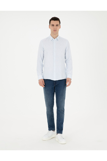 Pierre Cardin Açık Mavi Slim Fit Uzun Kollu Gömlek 50283503-VR095