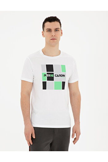 Pierre Cardin Λευκό T-Shirt Slim Fit 50280970-VR013